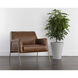 Cybil Vintage Caramel Leather Lounge Chair